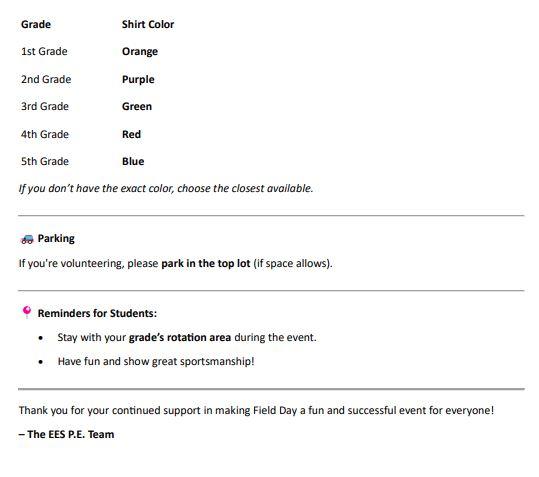 Grade level colors