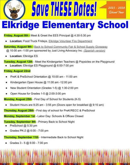 BTS 25-26 Elkridge ES Save the Dates