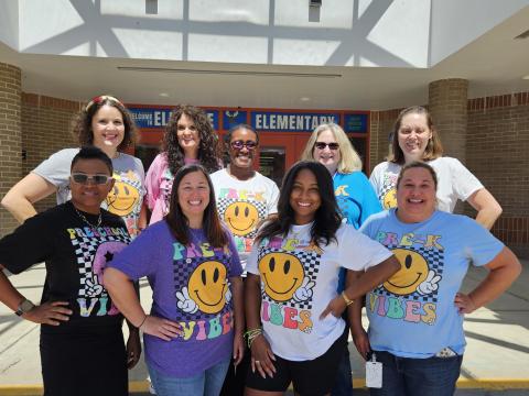 This shows the Preschool and Pre-K team.