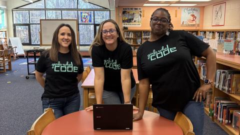 From left to right, shown are Ms. Green, Mrs. Tiralla, and Mrs. Schott